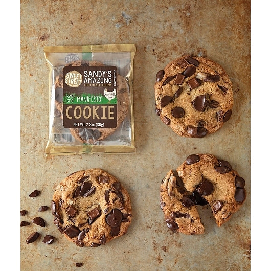Sweet Street Sandy's Amazing, Kosher, Non-GMO, Individually Wrapped, Chocolate Chunk Manifesto Cookie, 48 x 1 each Case - DOT product image 3
