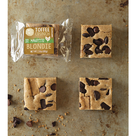 Sweet Street Individually Wrapped Toffee Crunch Manifesto Blondie, 48 x 2.8 oz Case - DOT product image 6