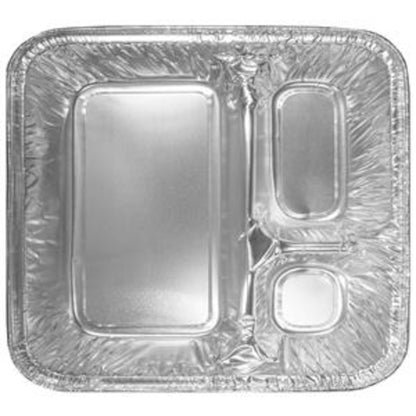 Handi-Foil 3 Compartment Aluminum Tray With Foil Board Lid Combo, 1 x 250 each Case - Disposables