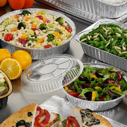 Handi Foil 7 Inch Aluminum Round Pan With Dome Lid Combo, 1 x 250 each Case - DOT product image 6