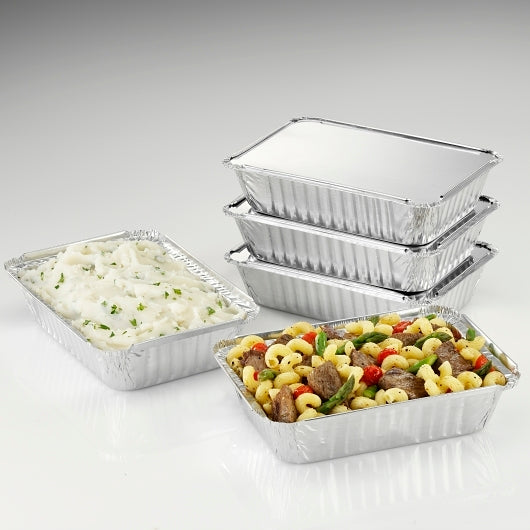 Handi Foil 2.25 Pound Aluminum Oblong Pan With Lid Combo, 250 x 1 PC Case - DOT product image 3