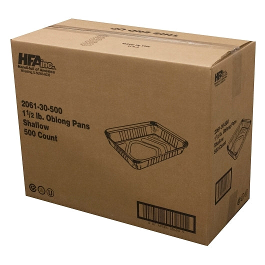 Handi Foil of 1.5 Inch Aluminum Oblong Shallow Pan, 500 x 1 PC Case - DOT product image 8