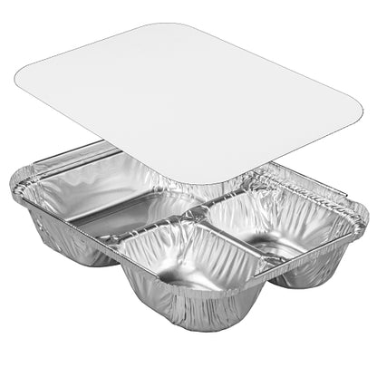 Handi-Foil 3 Compartment Aluminum Tray With Foil Board Lid Combo, 1 x 250 each Case - DOT product image 7