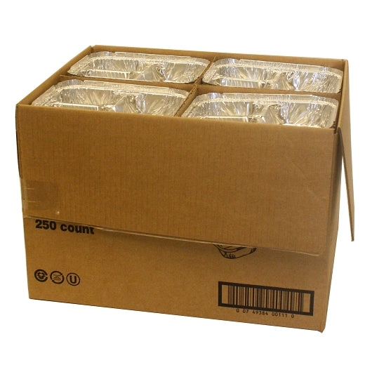 Disposable Aluminum X-Large Handi-Foil 3 Compartment Aluminum Large Oblong Tray With Lid, 1 x 250 each Case - DOT product image 5