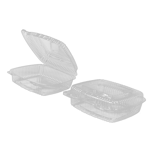 HFA Handi-Foil 10 Inch Shallow Single Compartment Plastic Container, 1 x 200 each Case - Food Containers & Lids