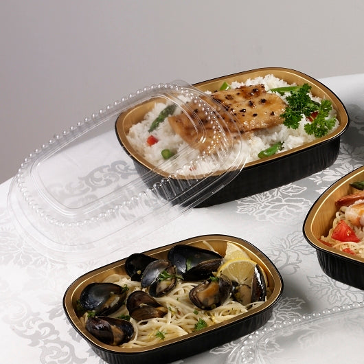 Handi Foil Gourmet Gourmet-To-Go Small Black Gold with Lid Combo, 1 x 100 each Case - DOT product image 6