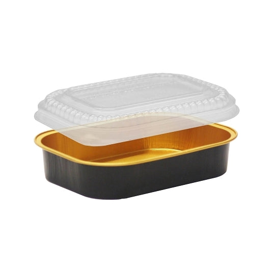Handi Foil Gourmet Gourmet-To-Go Small Black Gold with Lid Combo, 1 x 100 each Case - DOT product image 4