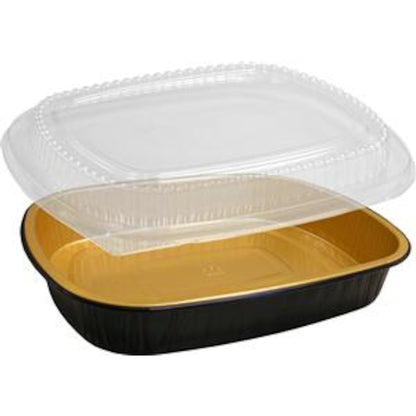Handi Foil Large Gourmet To-Go Large Entree With Dome Lid Combo, 1 x 100 ct Case - Disposables