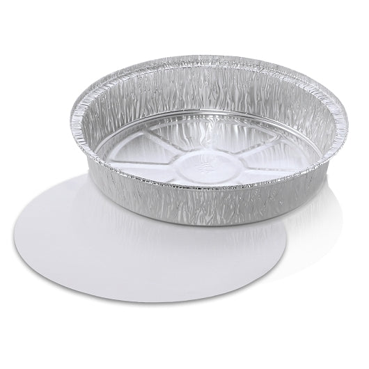 Handi Foil Aluminum Handi-Foil 9" Round Pan with Lid, 200 x 1 PC Case - DOT product image 6