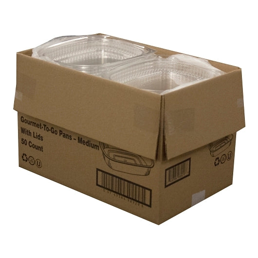 GOURMET-TO-GO ALUM CNTNR Gourmet To-Go Medium Entree With Dome Lid Gold Combo, 1 x 50 each Case - DOT product image 7