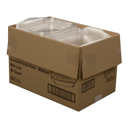 GOURMET-TO-GO ALUM CNTNR Gourmet To-Go Medium Entree With Dome Lid Gold Combo, 1 x 50 each Case - DOT product image 7