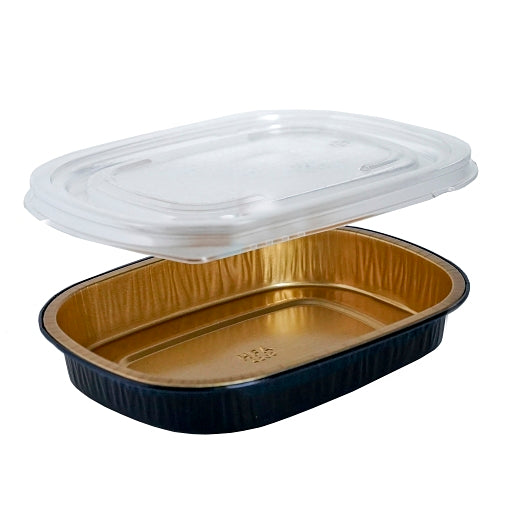 GOURMET-TO-GO ALUM CNTNR Gourmet To-Go Medium Entree With Dome Lid Gold Combo, 1 x 50 each Case - DOT product image 4