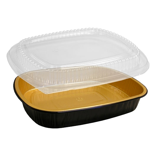 GOURMET-TO-GO ALUM CNTNR Gourmet To-Go Medium Entree With Dome Lid Gold Combo, 1 x 50 each Case - DOT product image 5