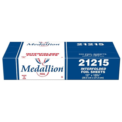 HFA Handi-Foil Medallion Interfolded 12"X10" Foil Sheet, 12 x 200 ct Case - Disposables