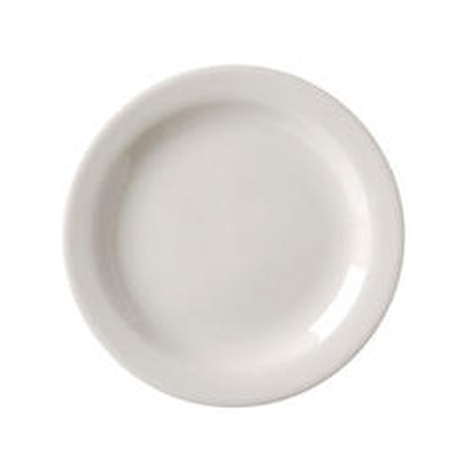 Vertex China VNR-7 Vista 7.25" White Narrow Rim Plate - 36 / CS - DOT product image 1