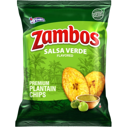 Zambos Salsa Verde Plantain Chips, 4 x 8 x 2.47 oz Case - Snacks - image 2