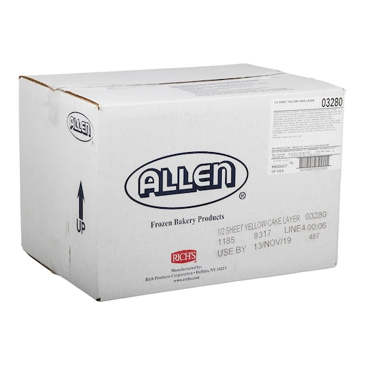 Allen UNICED 1/2 Sheet Yellow Cake, 5 x 58 oz Case - DOT product image 8