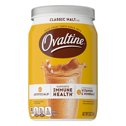 Ovaltine Novartis Classic Milk Flavoring Malt, 6 x 12 oz Case - Health & Personal Care