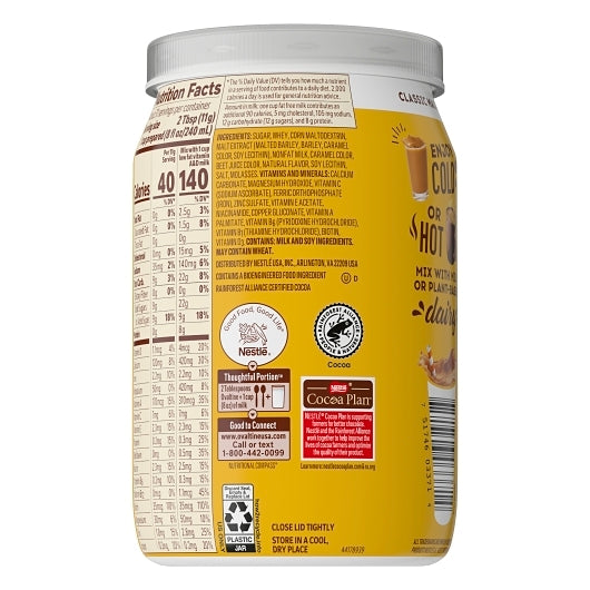 Ovaltine Novartis Classic Milk Flavoring Malt, 6 x 12 oz Case - DOT product image 3
