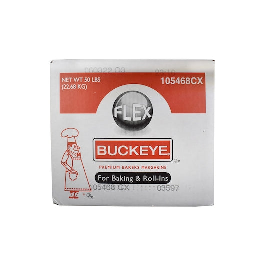 Buckeye Flex Premium Margarine, 1 x 50 lb Case - GS1 closed shipping case image