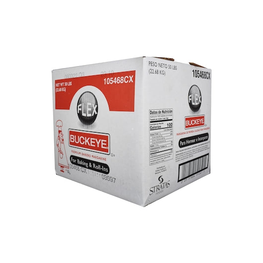 Buckeye Flex Premium Margarine, 1 x 50 lb Case - GS1 closed shipping case image