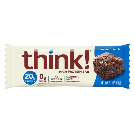 Think Thin Brownie Crunch Bars, 12 x 10 x 2.1 oz Case - Alternate product angle or state