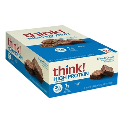 Think Thin Brownie Crunch Bars, 12 x 10 x 2.1 oz Case - Alternate product angle or state