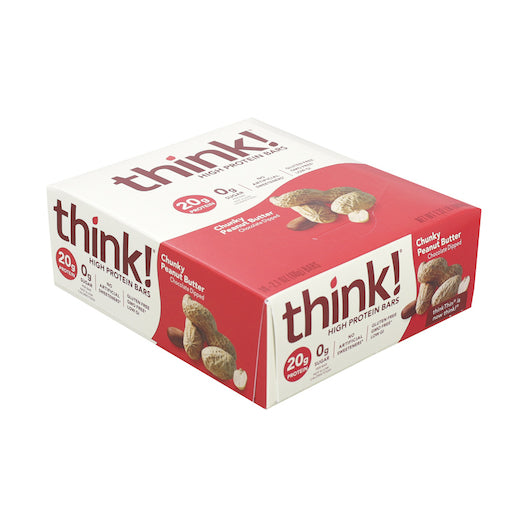 Think Thin Chunky Peanut Butter Protein Bar, 12 x 10 x 2.1 oz Case - Alternate product angle or state