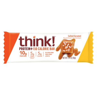 Thinkthin Bar Salted Caramel Lean, 12 x 10 x 1.41 oz Case - Snack Bars & Granola Bars
