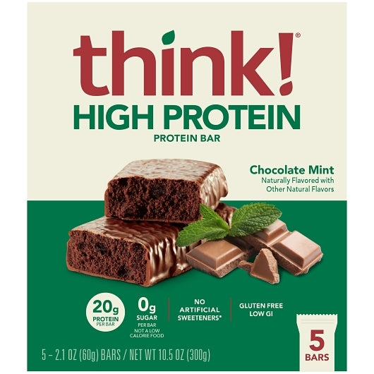 Think! High Protein Chocolate Mint, 6 x 10.5 oz Case - Snack Bars & Granola Bars