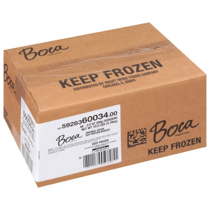 Boca Original Vegetable Burger, 48 x 3.5 oz Case - DOT product image 6