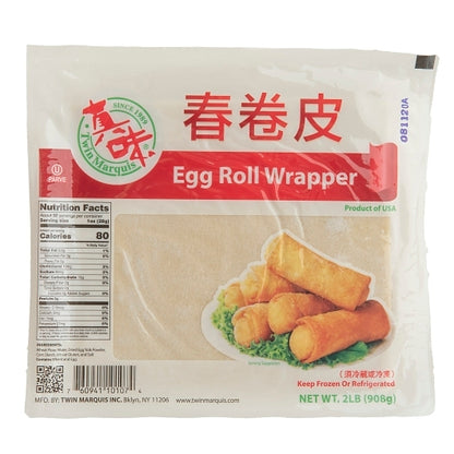 Twin Marquis Egg Roll Wrapper, 10 x 32 oz Case - Frozen Snacks & Appetizers