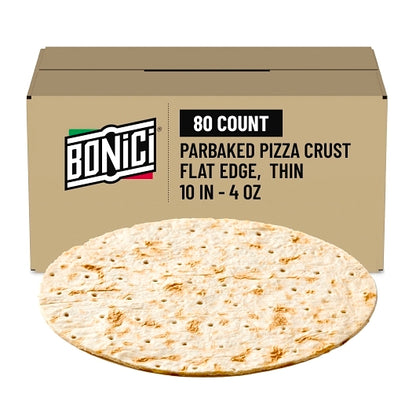 Bonici 10" Par-Baked Pizza Crust, 1 x 80 x 4 oz Case - Breads, Rolls & Buns