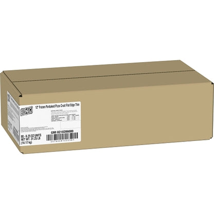 Tyson Non Edge Parbaked 12" Die-Cut Pizza Crusts, 1 x 80 x 6.25 oz Case - GS1 closed shipping case image