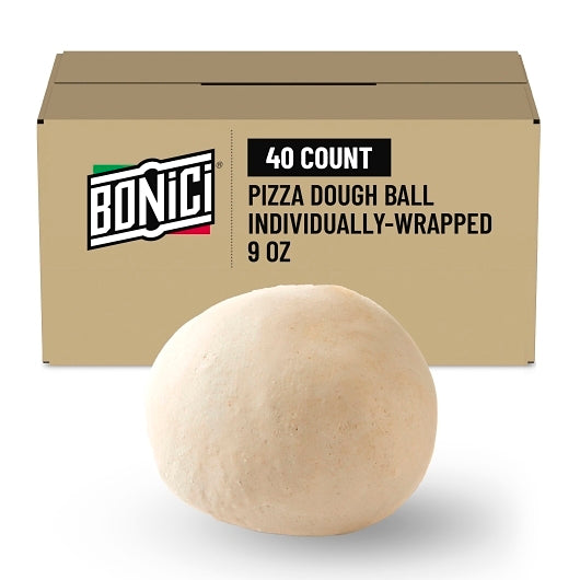 Bonici Individually Wrapped Pizza Dough Ball, 40 x 9 oz Case - Breads, Rolls & Buns