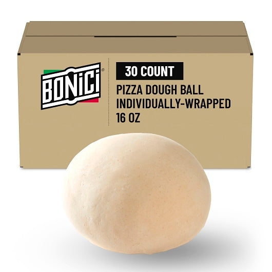 Bonici Individually Wrapped Pizza Dough Ball, 30 x 16 oz Case - Breads, Rolls & Buns