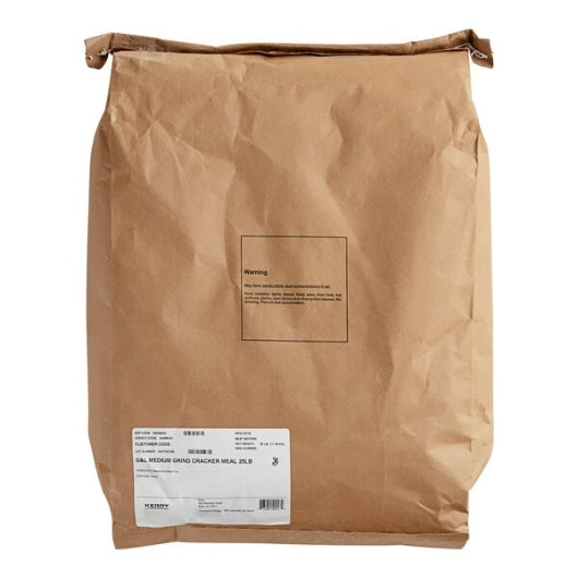 G&L Medium Cracker Meal Breading, 1 x 25 lb Case - Crackers & Grahams