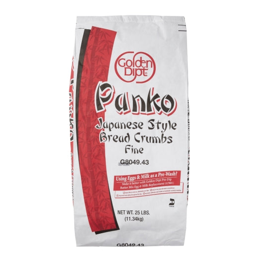 Golden Dipt Panko Japanese Style Fine Bread Crumbs, 1 x 25 lb Case - Breads, Rolls & Buns