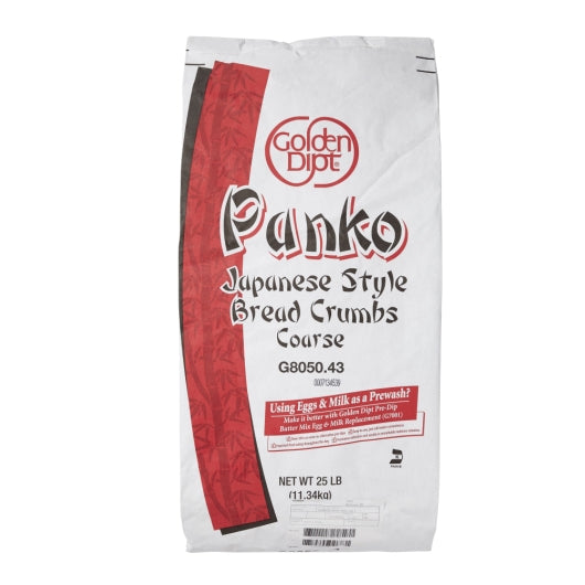 Golden Dipt Panko, Japanese Style Bread Crumbs, 1 x 25 lb Case - Pantry Ingredients