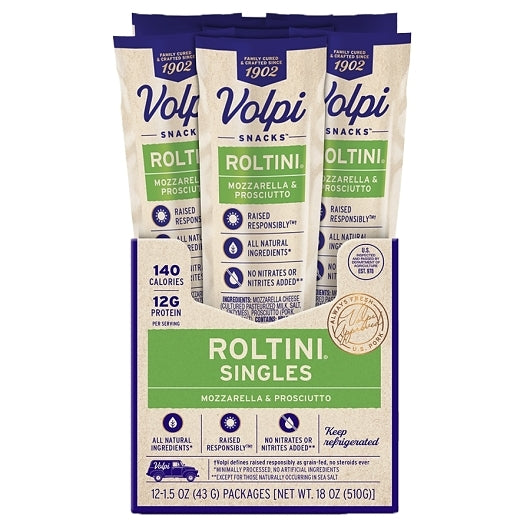 Volpi Roltini Singles With Proscuitto Display Ready Carton, 6 x 12 x 1.5 oz Case - DOT product image 2