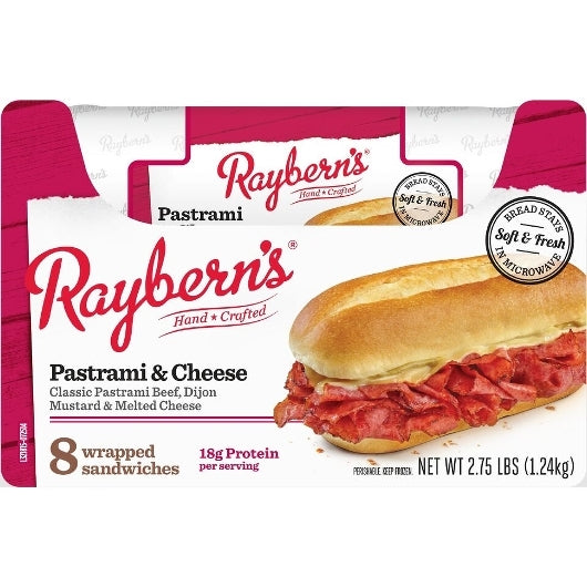 Raybern Individually Wrapped Pastrami & Cheese Sandwich, 8 x 1 each Case - DOT product image 6
