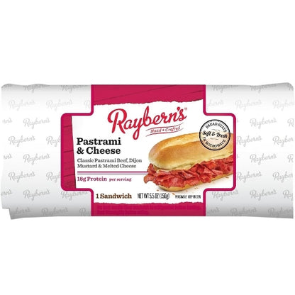 Raybern Individually Wrapped Pastrami & Cheese Sandwich, 8 x 1 each Case - DOT product image 7
