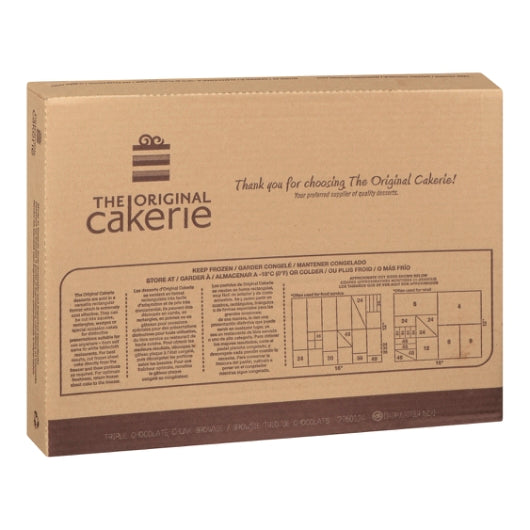 The Original Cakerie 12 Inch x 16 Inch Triple Chocolate Chunk Brownie, 2 x 100 oz Case - Bakery & Desserts