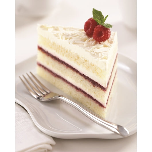 The Original Cakerie 12" x 16" Super Size White Chocolate Raspberry Cream Cake, 2 x 187 oz Case - Bakery & Desserts