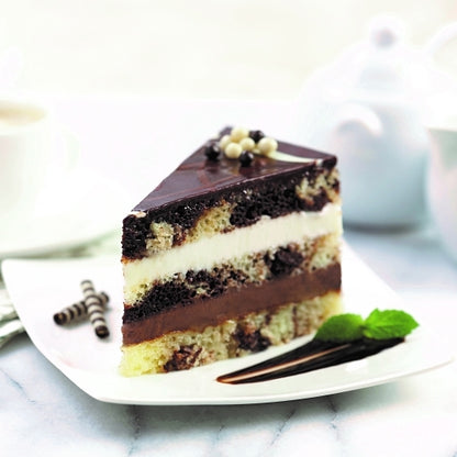 The Original Cakerie 12" x 16" Super Size Tuxedo Truffle Mousse Cake, Uncut, 2 x 185 oz Case - GS1 plated product image