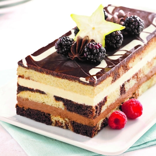The Original Cakerie 12" x 16" Super Size Tuxedo Truffle Mousse Cake, Uncut, 2 x 185 oz Case - GS1 styled product image