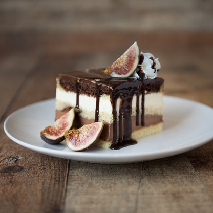 The Original Cakerie 12" x 16" Super Size Tuxedo Truffle Mousse Cake, Uncut, 2 x 185 oz Case - GS1 staged product image
