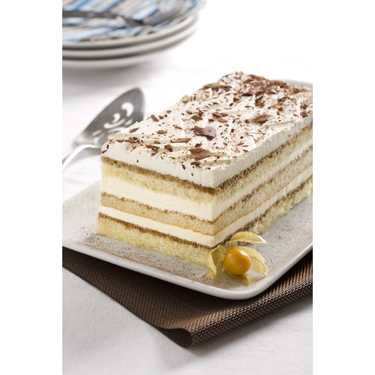 The Original Cakerie 12" x 16" Tiramisu Layer Cake, 6-Cut, 2 x 174 oz Case - Bakery & Desserts