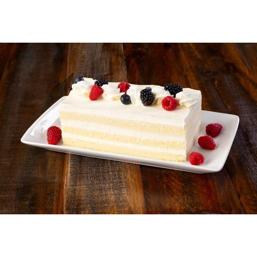 The Original Cakerie Uncut 3 Layer 12"x16 Inch Chantilly Cake, 2 x 4.08 KG Case - Bakery & Desserts