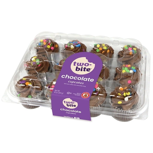 Two-Bite Chocolate Cupcakes, 12 x 10 oz Case - Bakery & Desserts